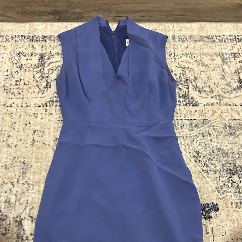 Reiss Royal Blue V-Neck Mini Dress